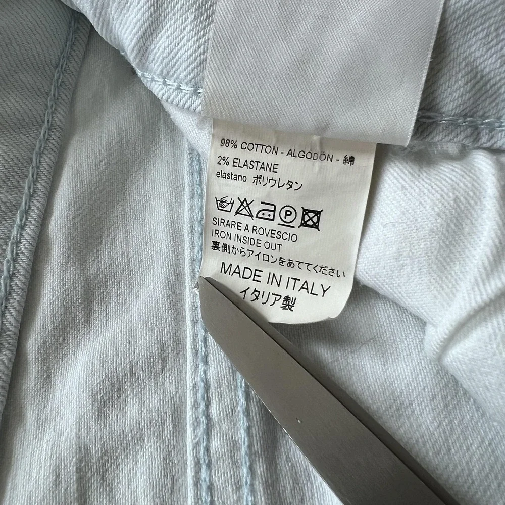 Alchemist Miami Don No Rings Ice Jeans Mens 31x36 Blue Distressed Stretch Denim